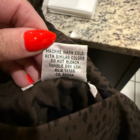 Haley Brown Animal Print Reversible Vest - Picture 5 of 6